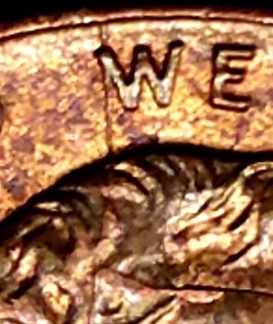 1996-P-Lincoln-Cent-Skull-Crack,-Interior-Die-Break-And-Spike-Head?